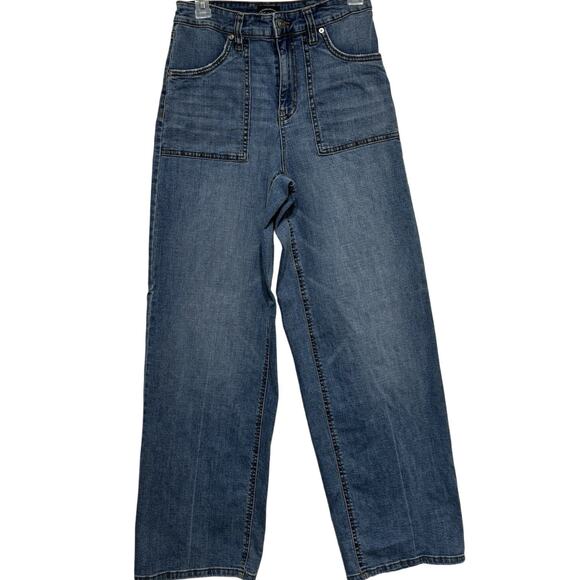 Scoop Jeans Utility Wide Leg Size 6 High Waisted Hippie Festival 90’s - Picture 1 of 9